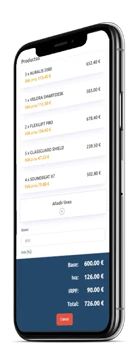 Pantalla de teléfono móvil con módulo de het de inteligencia artificial hacia la izquierda