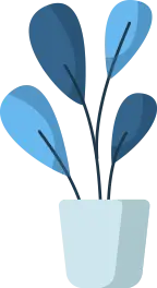 planta con hojas azules